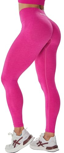 JOYSPELS Sport Leggings Damen, High Waist Sporthose Blickdicht Sportleggins Scrunch Leggins Push Up Yogahose, Persischrot S