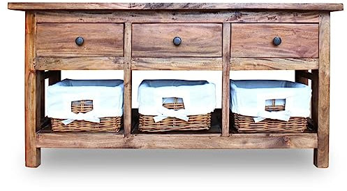 KTHLBRH Wohnzimmerschrank Esszimmerschrank Anrichte Sideboard Altholz Massiv 100 x 30 x 50 cm für Wohnzimmer, Küche, Esszimmer