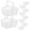 Abaodam 10 Stück Mini Einkaufskorb Mini Supermarktwagen Winzige Einkaufskörbe Kunststoff Kleine Supermarktkörbe Puppenhaus Minikorb Ornament Kinder Einkaufskorb Mini Aufbewahrungskorb