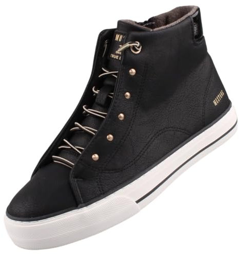 MUSTANG Damen High-Top Sneaker Schwarz EU 40