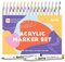 Acrylic Markers 48 Colors, Brush Tip Acrylic Paint Pens for Rock Painting, Glass, Stone, Wood, Ceramic, Fabric, DIY Crafts, Art Supplies, Gift Package