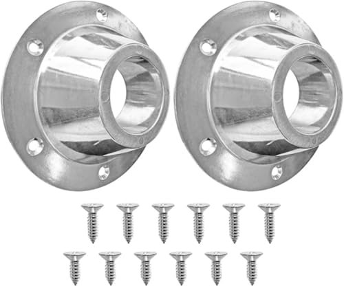 Daaxing Lot de 2 supports de base de table en aluminium pour camping-car, caravane, bateau - Accessoires fixes - Imperméable et antirouille - Pour tables de WC