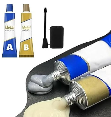 Metal Cast Iron Repair Paste Set,Magic Welding Glue 2 Bottles,Permanent Metal Repair Paste Set 100g, Industrial Heat Resistance Cold Weld Metal Repair Paste,Magic Welding Glue for Welding