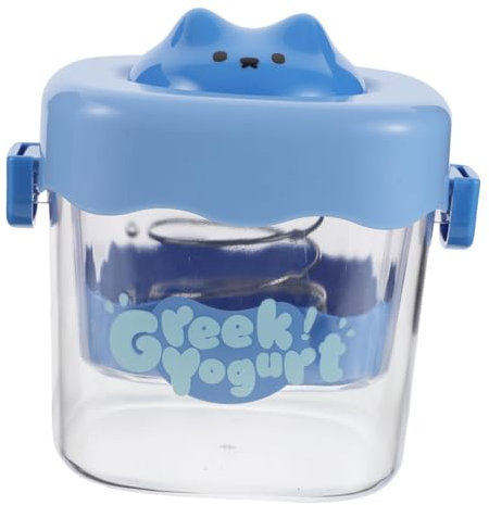 Holibanna Joghurtsieb Saftfilter joghurt box Joghurt Maker Joghurtmaschine Joghurtmacher Cartoon-Joghurt-Sieb Joghurtfilter effiziente Filterung Joghurt-Siebfilter Joghurtbereiter p.s Blue