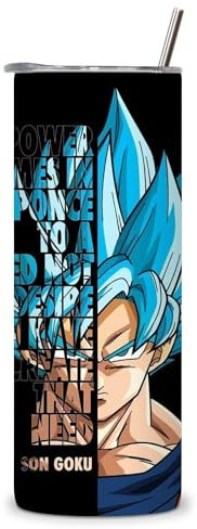 KaTunn - Botella de Agua Acero Inoxidable Superhéroe Personalizada con Pajita - Botella Agua Térmica Infantil con Nombre Grabado - Termo Personalizado para Niños - Regalo Original (Son Goku)