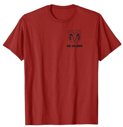 Ram Trucks An American Tradition (Druck auf Vorder- und Rückseite) T-Shirt, Herren, Cranberry, S
