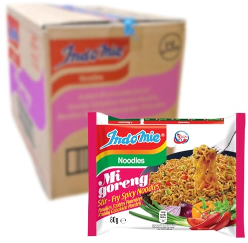 INDOMIE - Instant Nudeln Mi Goreng Pedas - Multipack (40 X 80 GR)