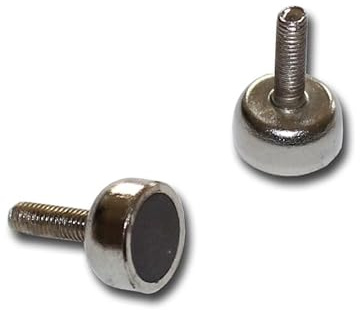 10 x Ferrite Pot Magnet Ø 10,0 x 4,5 mm with External Thread Stud M3 x 7 - holds 0,4 kg - 10 pieces - Ceramic Magnets in Steel Pot with threaded Pin