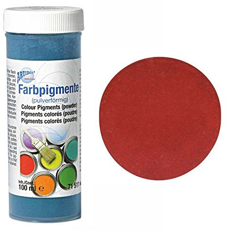 CREATIV DISCOUNT NEU Universal-Farbpigment-Pulver, 100ml, Mittelrot