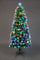 SHATCHI 5Ft/150cm Fibre Optic Christmas Star Topper-Firework Flower Effect-Pre-Lit Green Artificial Xmas Tree-Multicolor Changing Lights, PVC, 150 cm