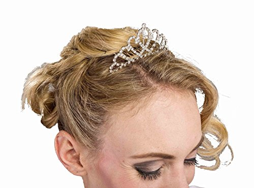 Festartikel Müller Strass-Tiara mit Kämmchen, silber