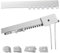 Binario Tenda Soffitto Lineare in Alluminio Bianco Personalizzabile, Completo di Accessori per Fissaggio, Movimento Manuale, Bastone Tende a Soffitto o Parete (120 CM, MOVIMENTO MANUALE SENZA CORDA)