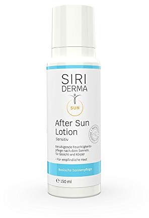 SIRIDERMA After Sun Lotion | Basische Feuchtigkeitspflege für sensible Haut | Beruhigend, natürlich und hochverträglich | Mit Vitamin E (leicht duftend)