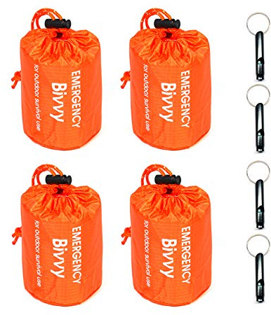 Notfall-Schlafsäcke, Überlebens-Bivvy-Sack, leicht, tragbar, Überlebensausrüstung für Outdoor, Camping, Wandern, hält warm nach Erdbeben, Sturmlatrophen
