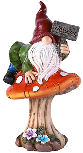 SH-RuiDu Nains de jardin - Figurine de champignon sans visage - Décoration de maison ou de cour