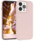 EAZY CASE Premium Silikon Handyhülle kompatibel mit iPhone 13 Pro, Slimcover mit Kameraschutz und Innenfutter, Silikonhülle, Schutzhülle, Bumper, Handy Case, Hülle, Softcase, Alt Rosa