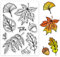 GLOBLELAND Herbst Fall Blätter Stempel, Maple Leaf Acorn Hello Silikon Stempel transparent, klarer Stempel für Papierkarten Alben