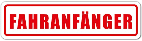 Fahranfänger Auto Magnet-Schild I 30 x 8 cm I Achtung Fahranfänger I wetterfest und magnetisch I kfz690