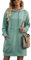 Migcaput Damen Kapuzenpullover Dünn Kleid Langarm Baumwolle Einfarbig Hoodie Casual Mantel Outwear Sweatshirts mit Kapuze Minzgrün XXL