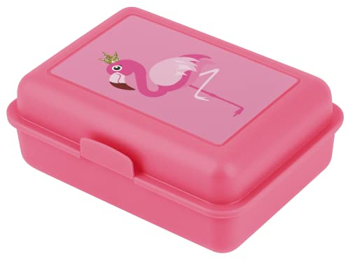Baagl Boîte à goûter pour enfants avec compartiments - Boîte à goûter avec séparateur pour l'école et le jardin d'enfants - Lunchbox avec compartiments pour les filles (Flamant Rose)