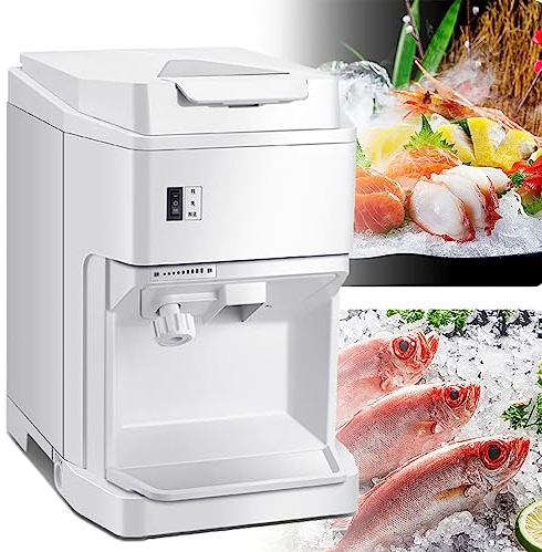 Tritaghiaccio Elettrico, Finezza Regolabile Rasatura Ghiaccio Ruvido e Fine, Tritaghiaccio Elettrico Tritaghiaccio 250W per Ristoranti Domestici Feste Stand per Snack Cucina Bar Latte Negozio 400KG/H