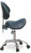 NUNETH Sattelhocker Sattel, Der Ergonomischen Drehschemelstuhl Rollt, Professioneller Bürostuhl-Sattelhocker mit Robustem Metallgestell, Studio Hydraulischer Rollhocker (Color : Black)