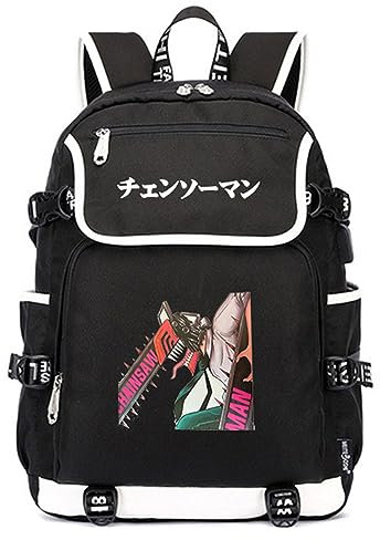 Anime Chainsaw Man Backpack Denji Pochita Print Backpack Unisex Casual Daypack Water Resistant School Bag