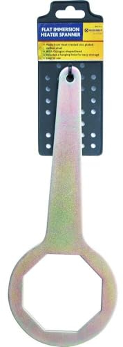 New Heavy Duty Flat Immersion Heater Spanner Tool Octagon Head with Hanging Hole