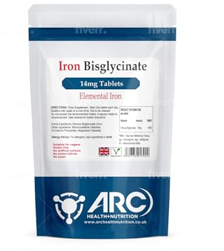 Gentle Iron Tablets High Strength - Vegan Iron Bisglycinate - Energy Tablets for Tiredness and Fatigue - High Absorption Iron Supplements for Women and Men - 180 Tablets