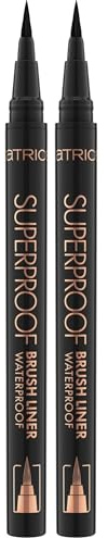 Catrice Cosmetics Superproof Brush Liner Waterproof Pinceau Eyeliner, Longue durée, Résultat Rapide, Hautement Pigmenté, Mat (0.45 ml) (Lot de 2)
