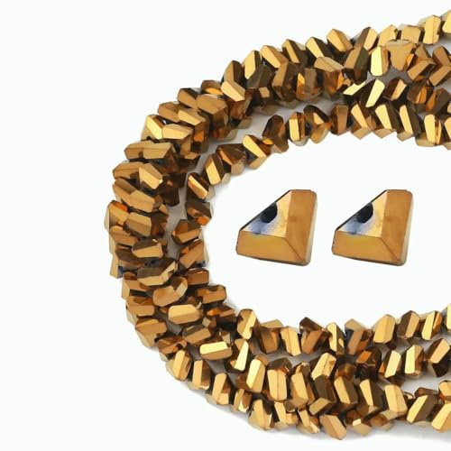 Mehrfarbige, dreieckige österreichische Kristall-Glasperlen (4/6/8 mm) für Schmuck-DIY (Ohrringe, Armbänder, Anhänger) – Antik-Kupfer-Farbe – ca. 120 Stück (4,0 mm).