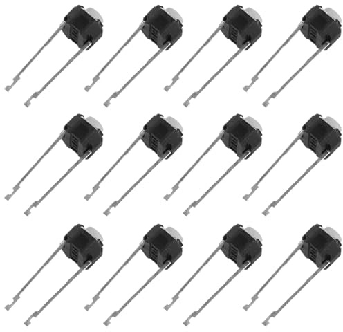 IMIKEYA 20pcs Petit Interrupteur à Bouton-poussoir Tactile Rond, 2 Connexions, Plastique et Cuivre, Déclenchement Précis, Montage en Surface, pour Prototypage Électronique