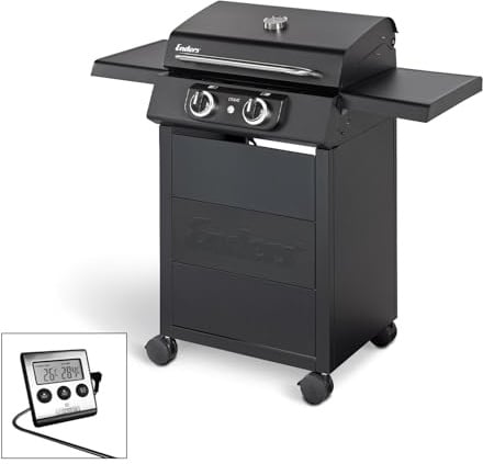 Enders Elektrogrill eCrave 2 inkl. Fleischthermometer, Grillwagen mit Grillhaube, Warmhalterost, Seitenablage, Elektro Grill