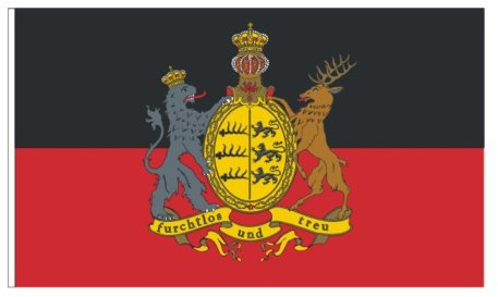 Flagge Fahne Württemberg Furchtlos und Treu 90x150cm