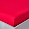 HOMESCAPES Extra hohes Spannbettlaken rot 180x200 cm, Perkal-Bettlaken ägyptische Baumwolle, Betttuch mit Gummizug Fadendichte 200