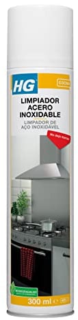 HG Limpieza Rápida para Acero Inoxidable, Elimina Grasa, Suciedad y Huellas Dactilares en Todas las Superficies de la Cocina - Spray de 300 ml (341030130)