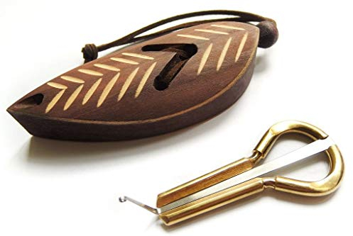 Kiefer-Harfe von P.Potkin - Altay-Maultrommel mit Etui - PP27 - Mund-Musikinstrument - Dark Leaf