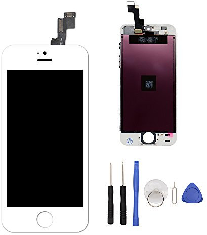 LCD Display Touchscreen Ersatz Bildschirm Komplett FrontGlas für iPhone 5S(Weiß)