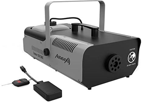 Audibax Smoke 1500 DMX - Machine à Fumée avec Connexion DMX - Machine à Brouillard avec Télécommande - Puissance 1500W - Capacité 2 L - Fumée par Minute 295m3 - Chauffe en 8 Minutes