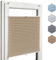 Home-Vision® Premium Plissee Faltrollo ohne Bohren mit Klemmfix, Kollektion „Melange” Leinenoptik Blickdicht Sonnenschutz Jalousie für Fenster & Tür (Beige, B85cm x H200cm) Modern Klemmträger