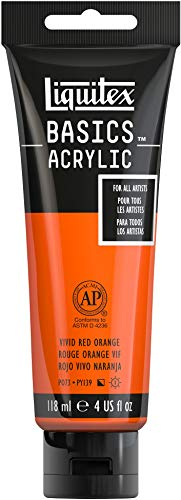 Liquitex Basics Acrylfarbe, 118 ml, lebendiges Rotorange