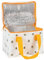 Buzzworthy White & Yellow Bee Print Insulated Lunch Bag - 15cm x 20.5cm (1 Pc.) - Made of 40% Recycled Plastic, Adorable Design for Fresh and Safe Meals All Day