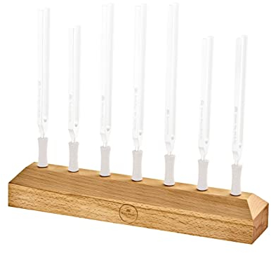 Sonic Energy Stimmgabel Holz Ständer – Halter für sieben Sonic Energy Therapie Stimmgabeln – Zur Präsentation und Aufbewahrung (TTF-HOLDER-7)