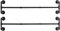 IBUYKE 127cm Kleiderstange Wandmontage 2er Set, Metall Industrial Garderobenstange Wandmontage mit 60kg Tragfähigkeit, Abnehmbare Platzsparend Wand Kleiderständer für Zuhause, Schwarz TYJ002H-2