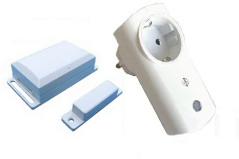 Intertechno Funk Abluftsteuerung Dunstabzug Kamin Fensterkontaktschalter 2300W mit Fenstersensor und Funk-Zwischenstecker mit allpoliger Abschaltung