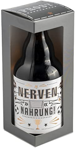 Jack`s Bierflasche Fußball Nervennahrung mit Geschenkverpackung 0,33 l/Männergeschenk/Zum Geburtstag/Party/Fußball