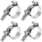 Litoexpe 4 Pack 1 Inch T-Bolt Hose Clamp Working Range 32-37mm, Stainless Steel Hose Clamp for 1 Inch Hose ID, Stainless Steel Bolt (32-37mm, 4Pack)