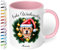True Statements Weihnachtstasse mit Namen personalisiert „Frohe Weihnachten“ – mit 20 Hunde-Motiven - 330ml Keramik Kaffeebecher mit Spruch - Geschenk zu Weihnachten (Rosa)