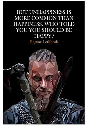 MOIT Vikings Ragnar Lothbrok Zitate Leinwand Poster Schlafzimmer Dekor Sport Landschaft Büro Zimmer Dekor Geschenk ohne Rahmen Stil 30 x 45 cm