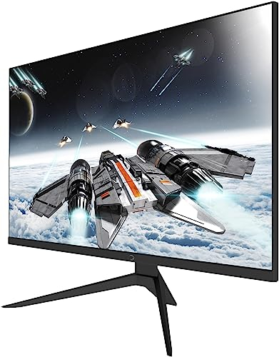 GAMEPOWER ACE A20 Gaming Monitor 27 Zoll 75Hz 1ms, Full HD 1080P PC Bildschirm, VA-Flat Panel HDR Display, Rahmenloses Computerbildschirm, Spielemonitor mit RGB-Hintergrundbeleuchtung